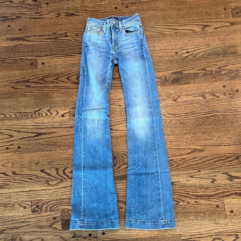 7 For All Mankind Light Blue Flare Jeans